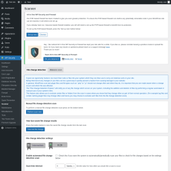 Page screenshot: WP Security &rarr; Scanner