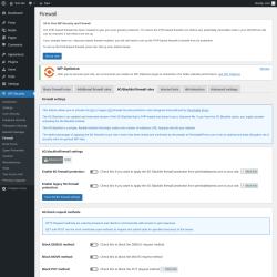 Page screenshot: WP Security &rarr; Firewall &rarr; 6G Blacklist firewall rules
