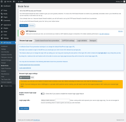 Page screenshot: WP Security &rarr; Brute Force