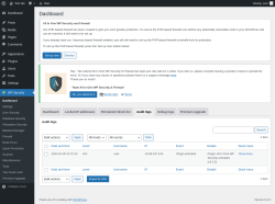 Page screenshot: WP Security &rarr; Audit logs