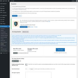 Page screenshot: WP Security &rarr; Scanner