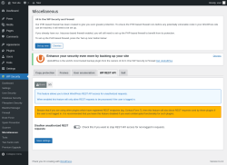 Page screenshot: WP Security &rarr; Miscellaneous &rarr; WP REST API