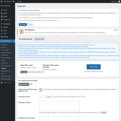 Page screenshot: WP Security &rarr; Scanner