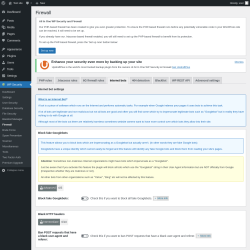 Page screenshot: WP Security &rarr; Firewall &rarr; Internet bots