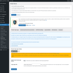 Page screenshot: WP Security &rarr; Brute Force