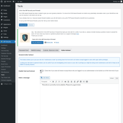 Page screenshot: WP Security &rarr; Tools &rarr; Visitor lockout