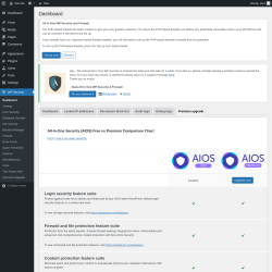 Page screenshot: WP Security &rarr; Premium Upgrade