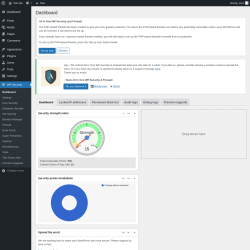 Page screenshot: WP Security &rarr; Premium Upgrade &rarr; Dashboard