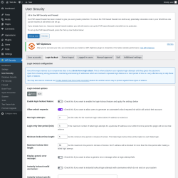 Page screenshot: WP Security &rarr; User Security &rarr; Login lockout