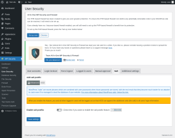 Page screenshot: WP Security &rarr; User Security &rarr; Salt