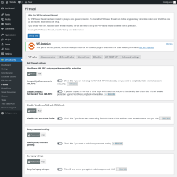 Page screenshot: WP Security &rarr; Firewall