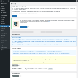 Page screenshot: WP Security &rarr; Firewall &rarr; Internet bots