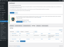 Page screenshot: WP Security &rarr; Audit logs