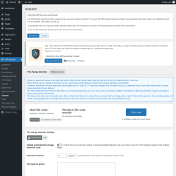 Page screenshot: WP Security &rarr; Scanner
