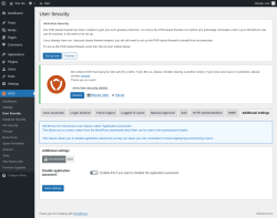 Page screenshot: AIOS → User Security → Additional settings