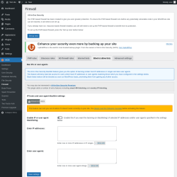 Page screenshot: AIOS → Firewall → Block & allow lists