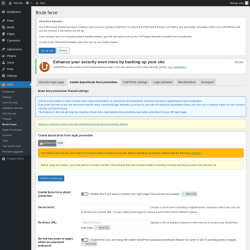 Page screenshot: AIOS → Brute Force → Cookie based brute force prevention