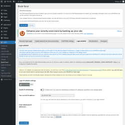 Page screenshot: AIOS → Brute Force → Login whitelist