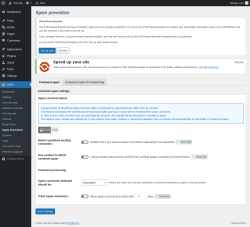 Page screenshot: AIOS → Spam Prevention