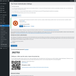 Page screenshot: AIOS → Two Factor Auth