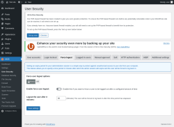 Page screenshot: AIOS → User Security → Force logout
