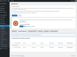 Page screenshot: AIOS → Locked IP addresses