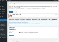 Page screenshot: AIOS → User Security → Additional settings