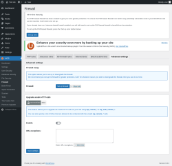 Page screenshot: AIOS → Firewall → Advanced settings