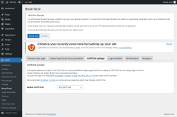 Page screenshot: AIOS → Brute Force → CAPTCHA settings