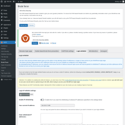 Page screenshot: AIOS → Brute Force → Login whitelist
