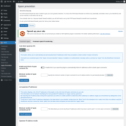 Page screenshot: AIOS → Spam Prevention → Comment spam IP monitoring