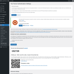 Page screenshot: AIOS → Two Factor Auth