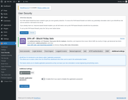 Page screenshot: AIOS → User Security → Additional settings
