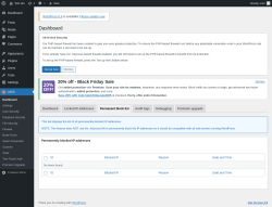 Page screenshot: AIOS → Permanent block list