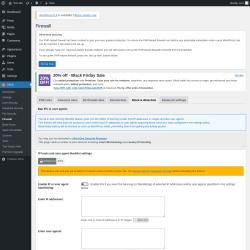 Page screenshot: AIOS → Firewall → Block & allow lists