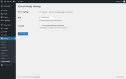 Page screenshot: Settings &rarr; Almost Ready