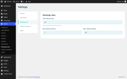 Page screenshot: Alnora &rarr; Booking rules
