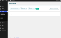 Page screenshot: Alnora &rarr; Appointments