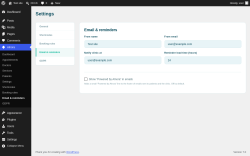 Page screenshot: Alnora &rarr; Email & reminders