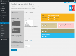 Page screenshot: Settings  → Alphabetic Pagination