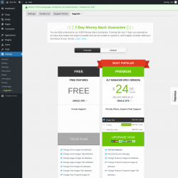 Page screenshot: Settings → Alt Manager → Upgrade  ➤