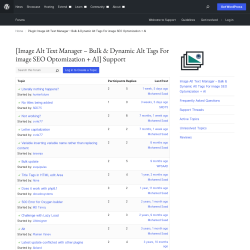 Page screenshot: Settings → Alt Manager → Support Forum