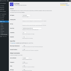 Page screenshot: Settings → ALTCHA Anti-spam