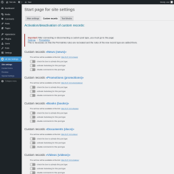 Page screenshot: Alt Site Settings &rarr; Custom records