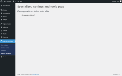 Page screenshot: Alt Site Settings &rarr; Special Settings