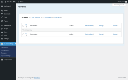 Page screenshot: Alt Site Settings &rarr; Reviews