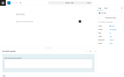 Page screenshot: Add Page &lsaquo; Test site &mdash; WordPress