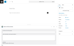 Page screenshot: Add Post &lsaquo; Test site &mdash; WordPress
