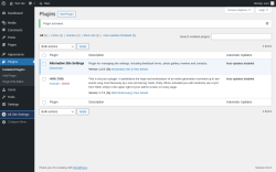 Page screenshot: Plugins &lsaquo; Test site &mdash; WordPress