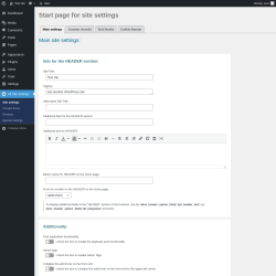 Page screenshot: Alt Site Settings